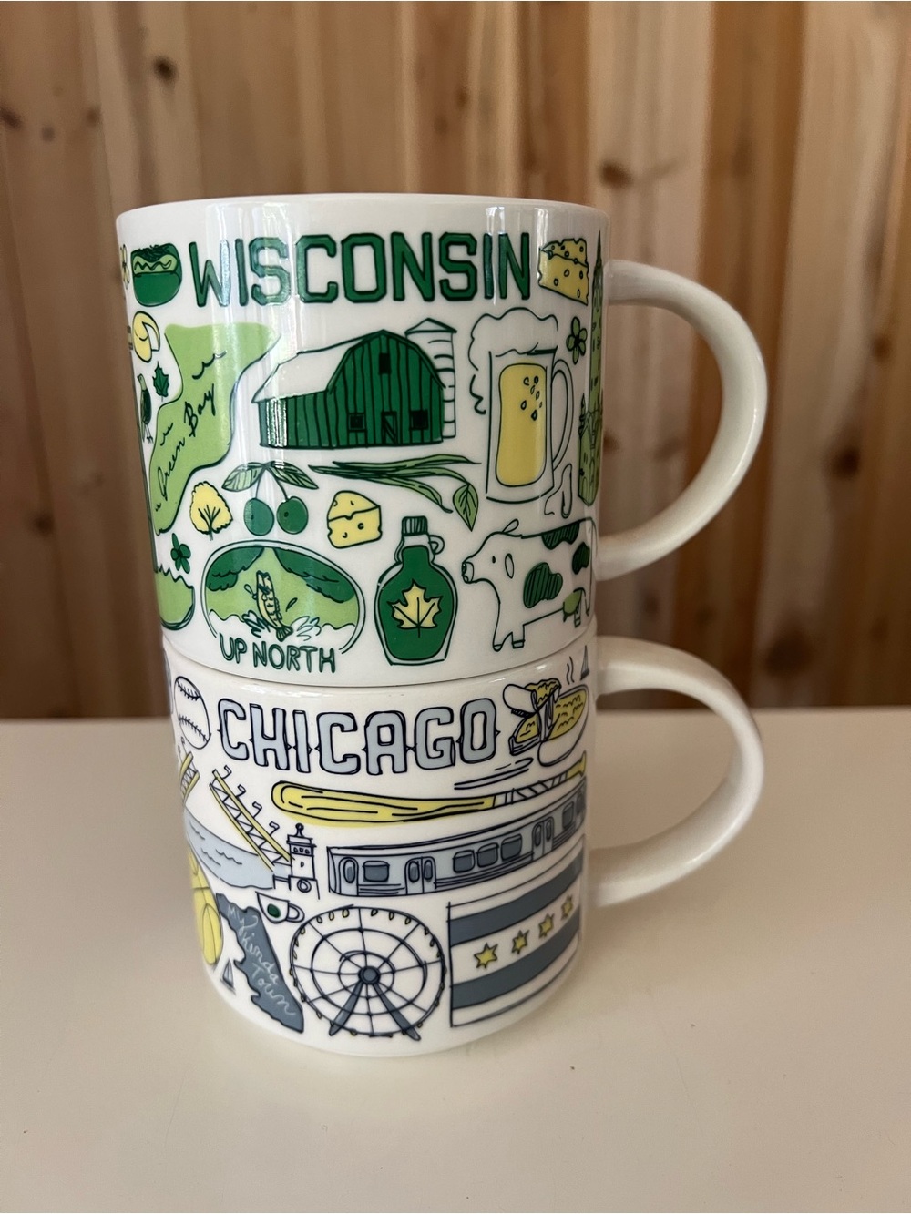 Starbucks Been There Mugs - Chicago & Wisconsin